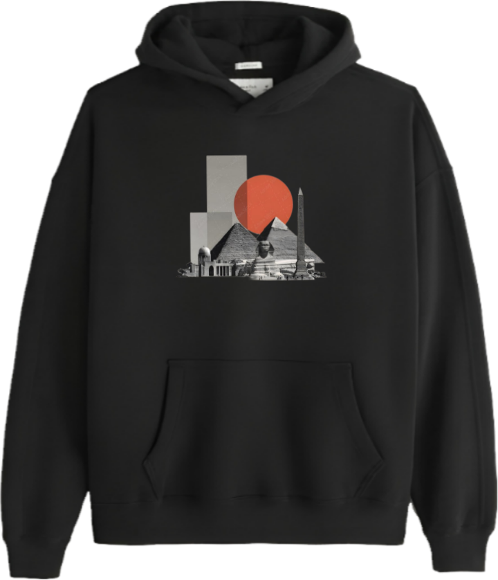Egypt Over Size hoodie Black 12