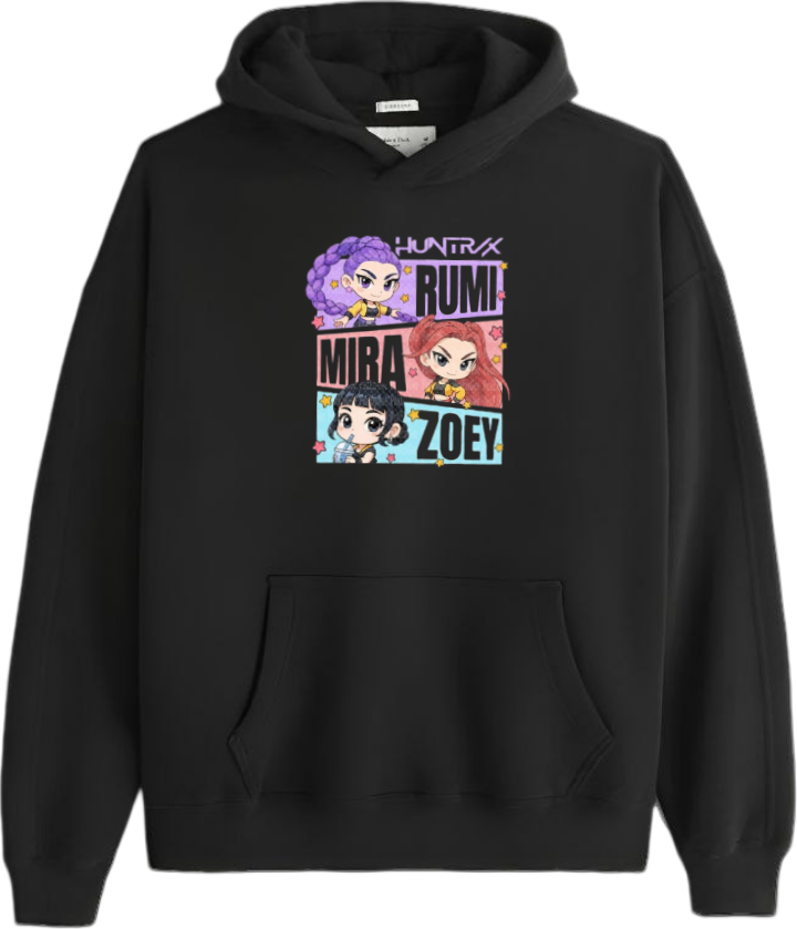 Hunterix kpop Oversize  Hoodie Black 12