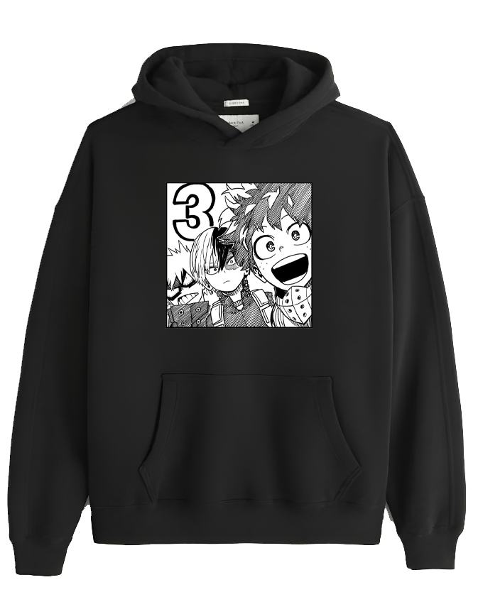Boku no hero academy bnha One Size hoodie Black 12