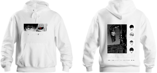 okyo Ghoul One Size hoodie White Back 12
