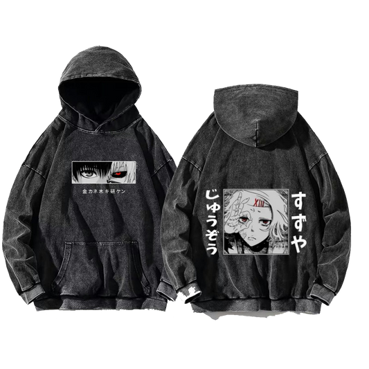 Tokyo ghoul One Size hoodie Washed Back 12