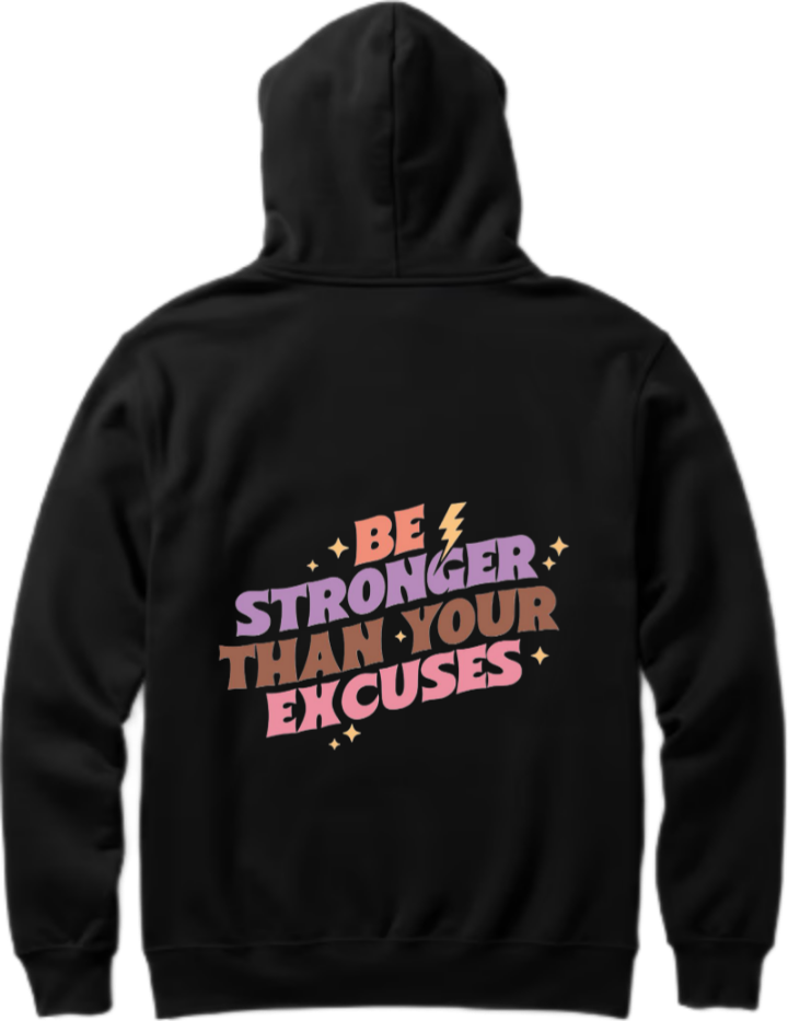 workout gym pilates Oversize Hoodie Black Back 12
