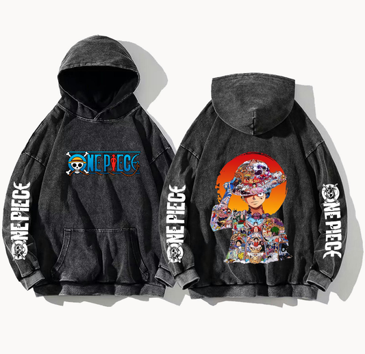 one piece One Size hoodie Washed Back 12