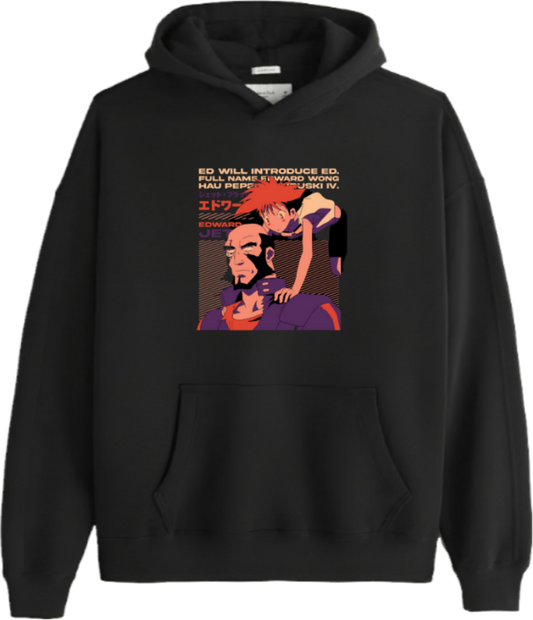 Cowboy Bebop Over Size hoodie Black 12