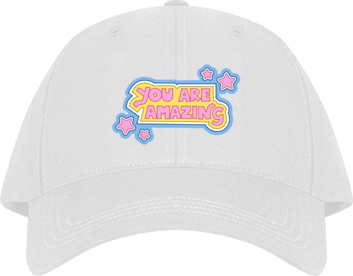 Baseball cap White YOU ARE AMAZING 12
