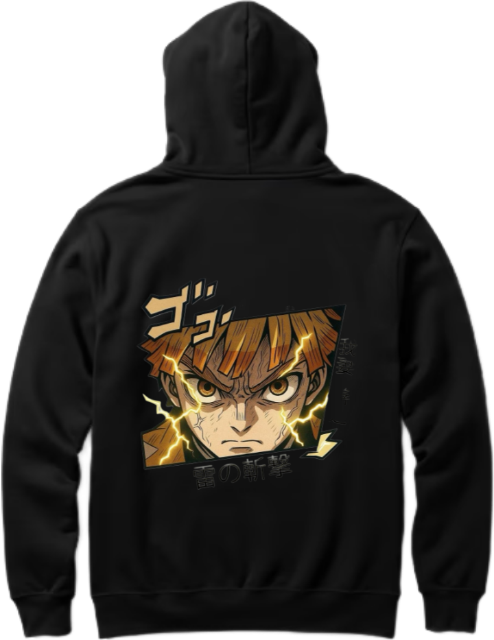 Demon Slayer One Size hoodie Black Back 12