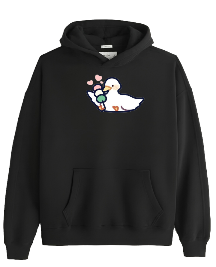 duck Oversize Hoodie Black 12