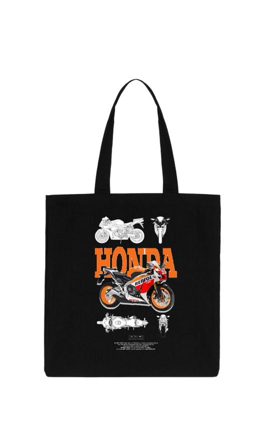 MOTOR CYCLE tote bag Black 12