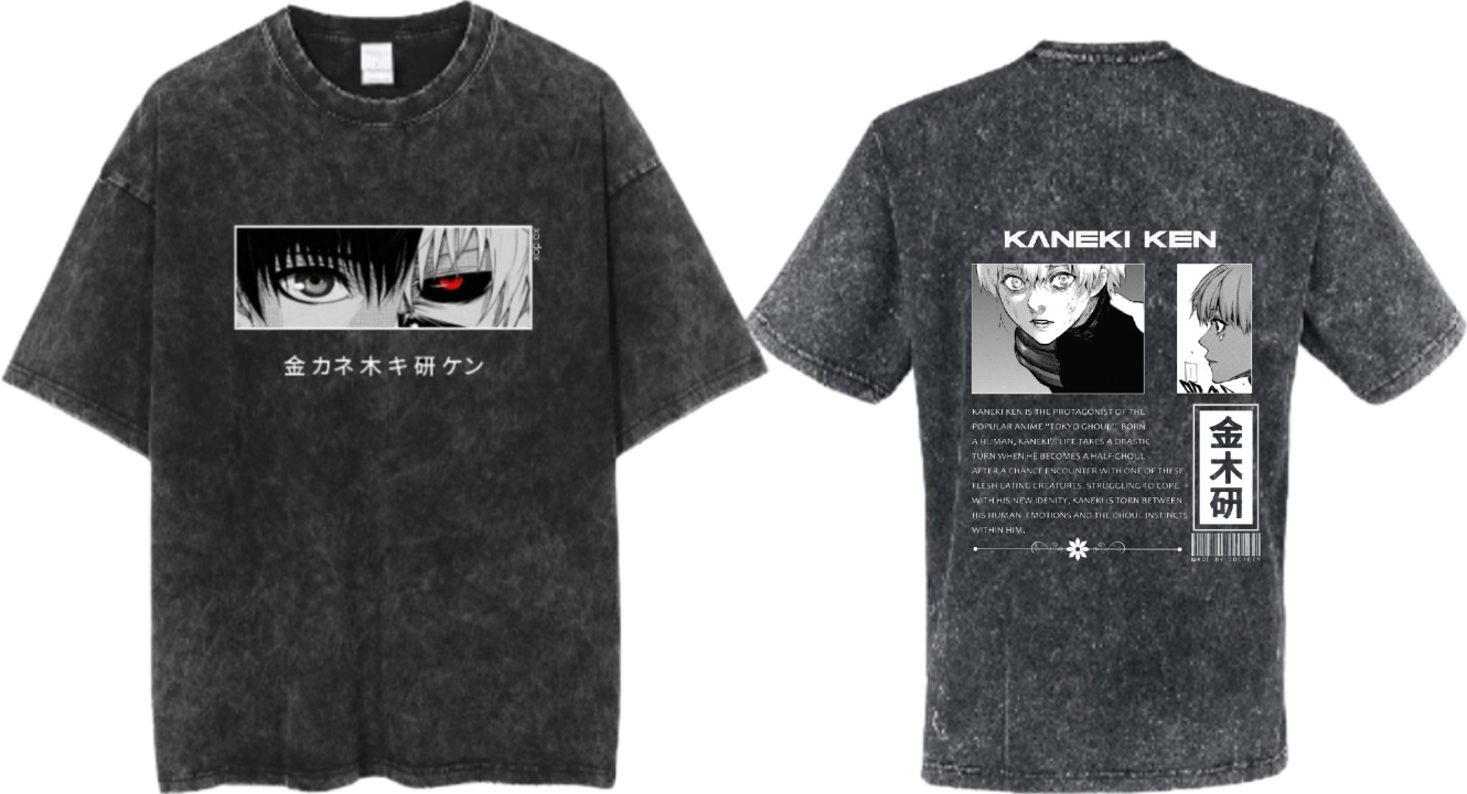 Tokyo ghoul t- shirt One Size Washed Back 12