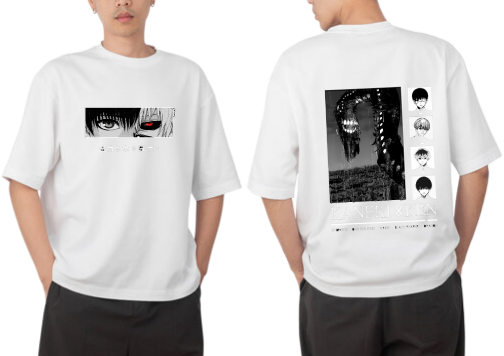 Tokyo ghoul t- shirt One Size White Back 12