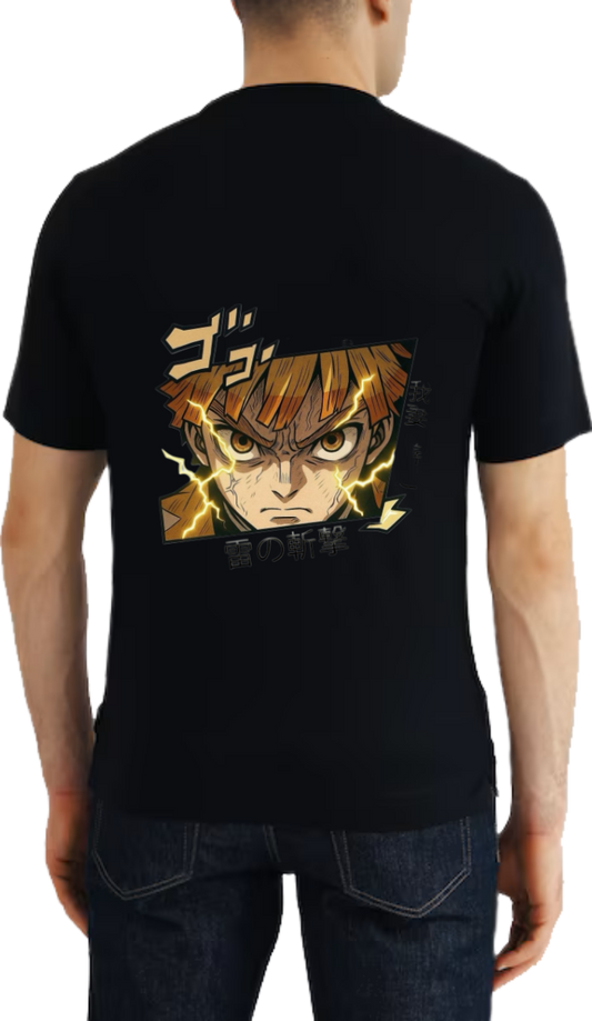 Demon Slayer t- shirt One Size Black back 12