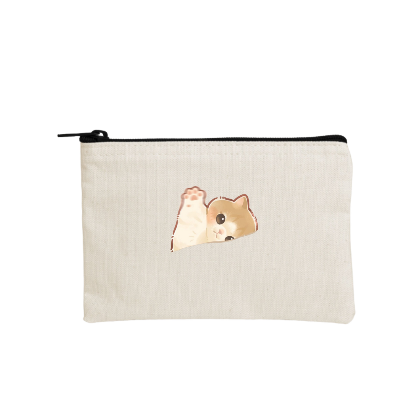 cat wallet pencil case Beige 12