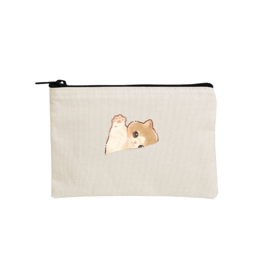 cat wallet pencil case Beige 12