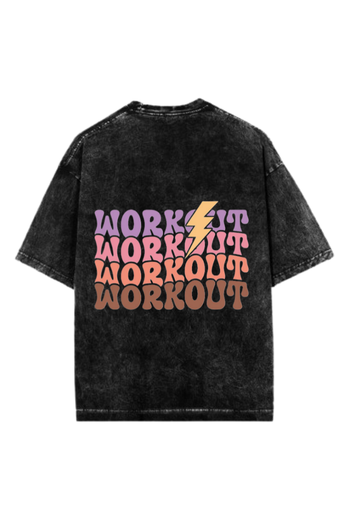 workout gym pilates One Size t- shirt Washed Back 12