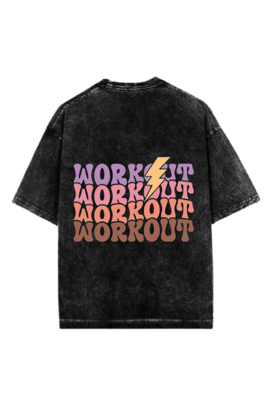 workout gym pilates One Size t- shirt Washed Back 12