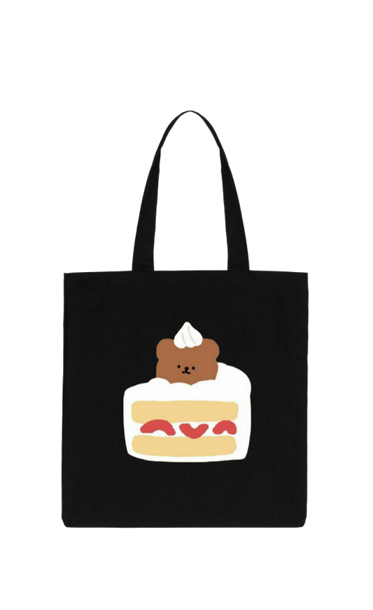 bear tote bag Black 12