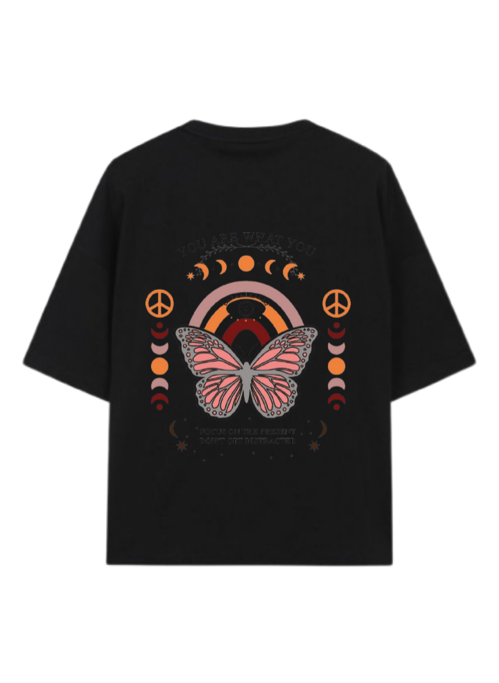 butterflies t- shirt Black Back 12