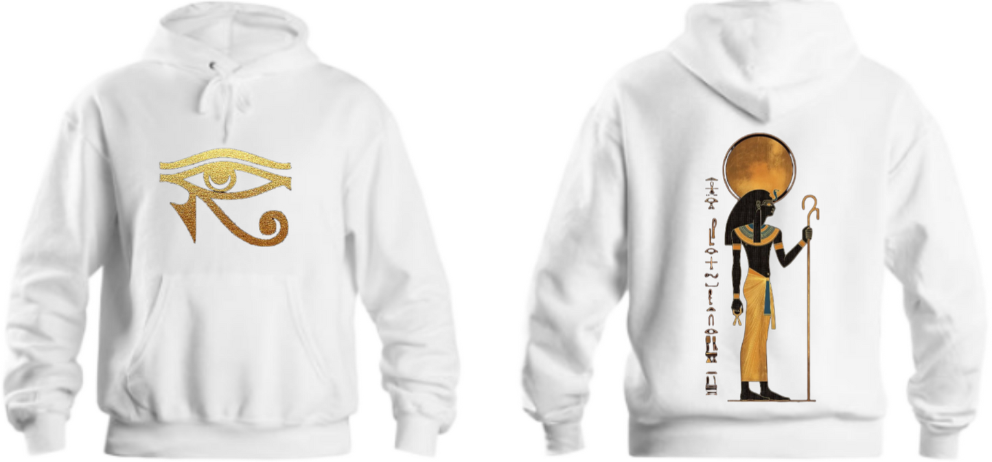 Egypt Over Size hoodie White Back 12