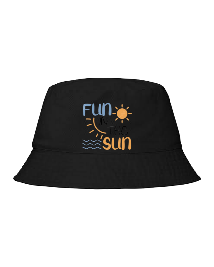 Summer Vibes Bucket hat Fishman hat cap Black 12