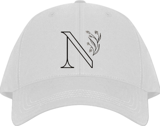 vector letter Baseball cap white N 12