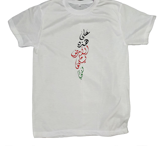 Palestine t- shirt fat White 19