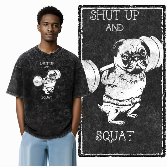 Go Hard Or Go Home Workout Gym T-Shirt Washed Oversized for Men Women, Vintage Fitness Bodybuilding Graphic Tee, Casual Short Sleeve Charcoal Top 12