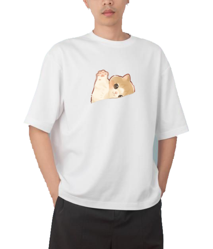 cat One Size t- shirt White 12