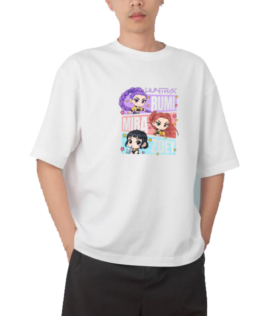 Hunterix kpop  Oversize t- shirt White 12