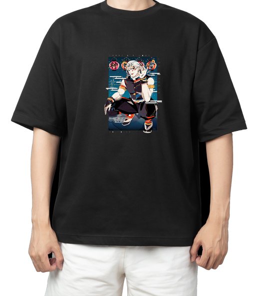 Anime Demon slayer nezuko tanjiro t- shirt Oversize Black 12