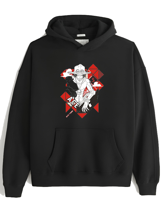 one piece One Size hoodie Black 12