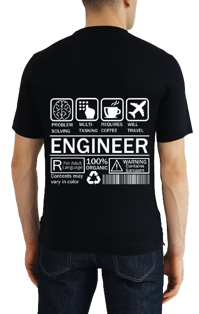 ENGINEER One Size t- shirt Black Back 10