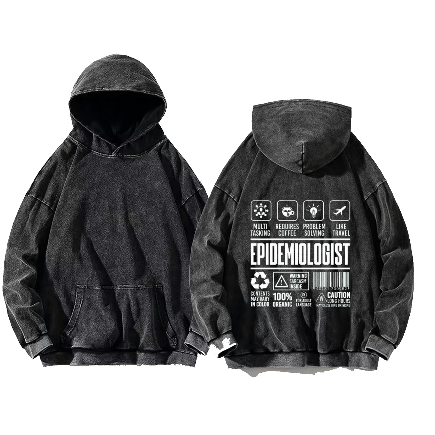 MULTI TASKING oversize hoodie Washed back 115