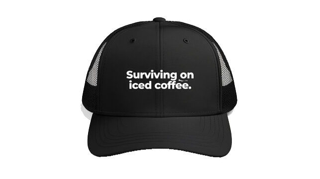 Baseball cap Black Surviving on iced coffee 176