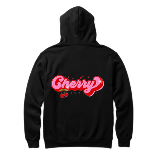 Cherry One Size hoodie Black Back 130 (Copy)