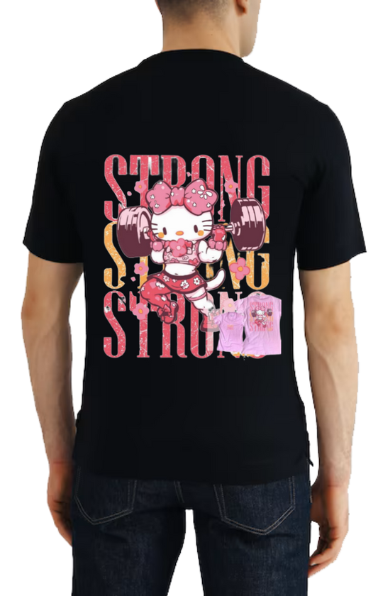 STRONG t- shirt One Size Black back 132