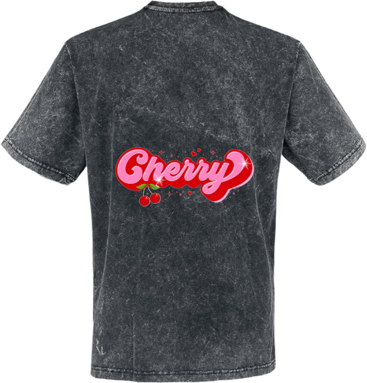 Cherry t- shirt One Size Washed Back 132