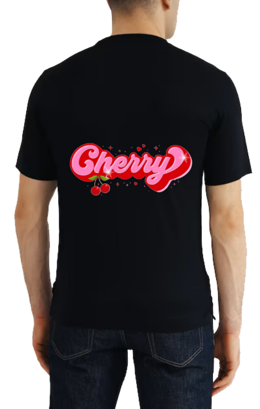 Cherry t- shirt One Size Black back 133