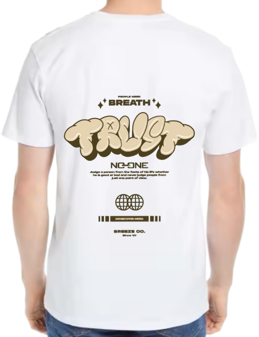 TRUST t- shirt One Size White back 133