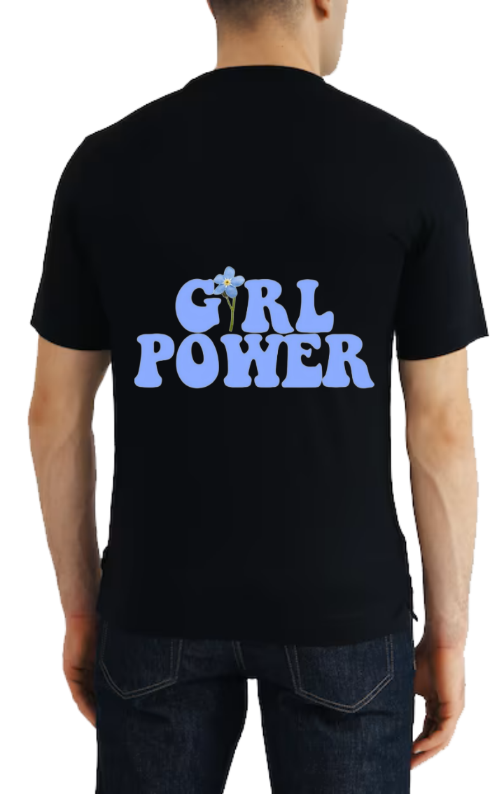 GIRL POWER t- shirt One Size Black back 134