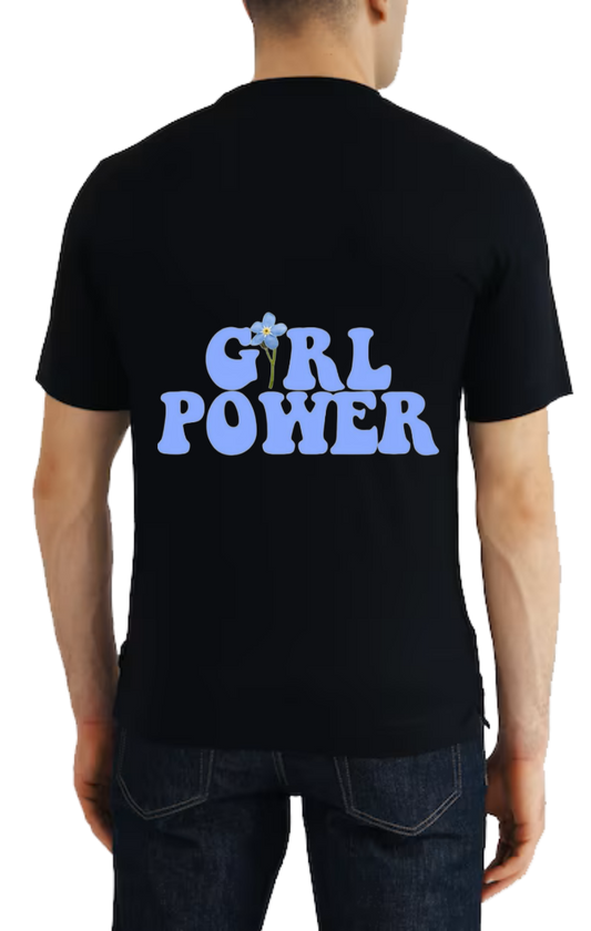 GIRL POWER t- shirt One Size Black back 134