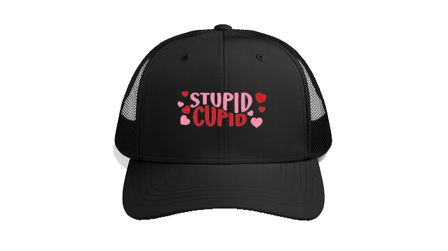 Baseball cap Black STUPID CUPID 180