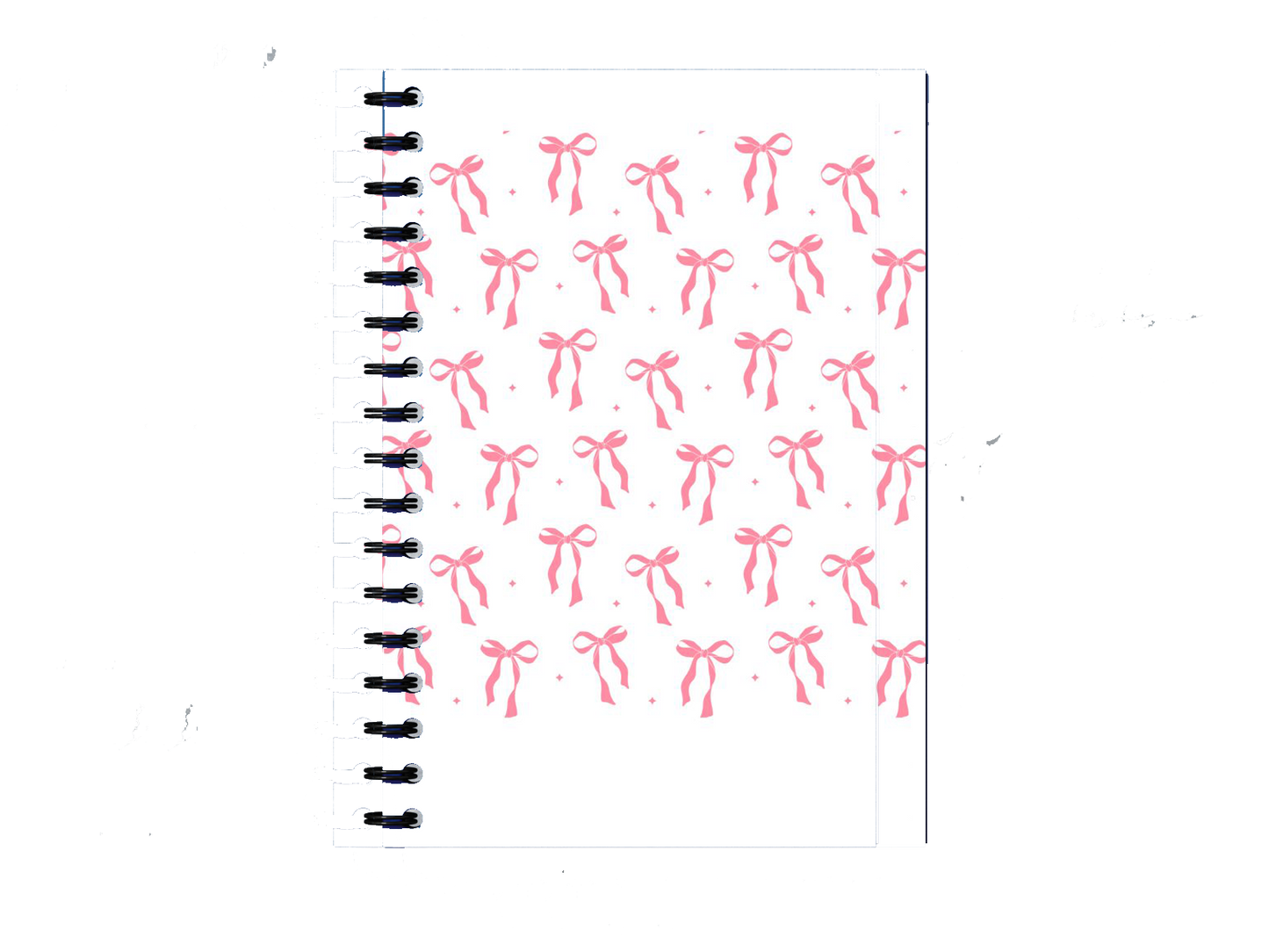 Pink Bow Pattern Notebook A5 135