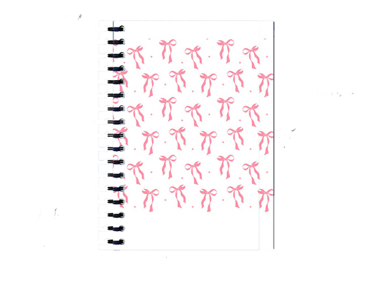 Pink Bow Pattern Notebook A5 135