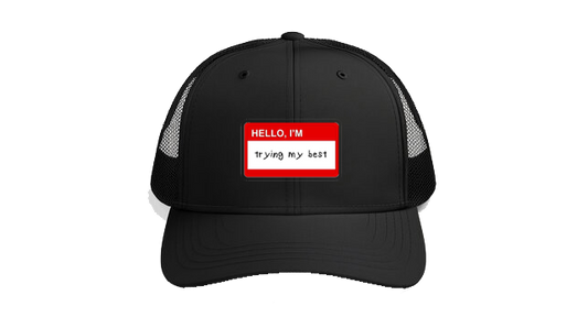 Baseball cap Black HELLO, I'M trying my best  183