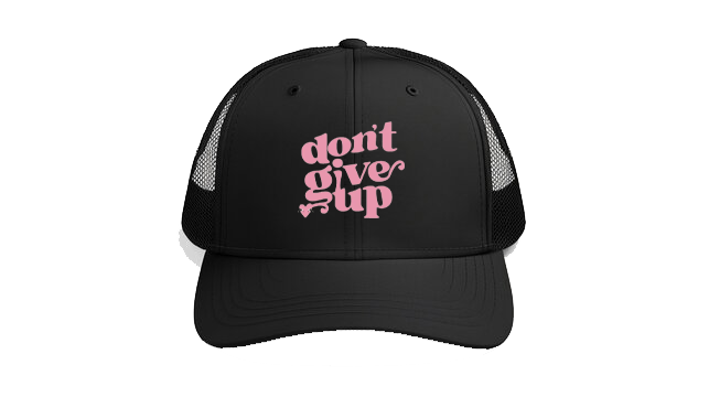 Baseball cap Black don't give up 185