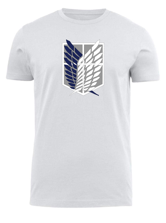 Anime Attack on titan shingeki no kyojin eren levi mikasa  Aot white fit t- shirt 13