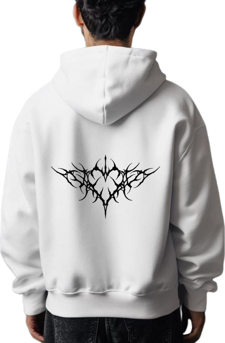 Goth Oversize Hoodie White Back 23