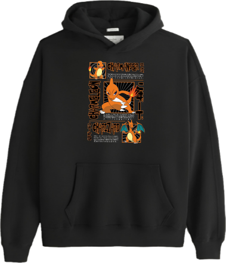 Digimon Adventure Over Size hoodie Black 13