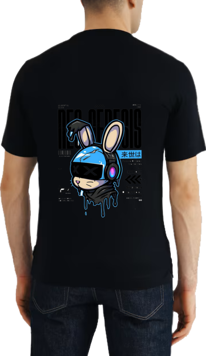 Dangerous Bunny t- shirt One Size Black Back 33