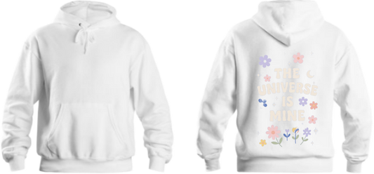 * THE C UNIVERSE MINE * One Size hoodie White Back 13